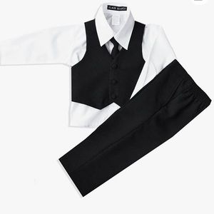 5 piece toddler black suit set